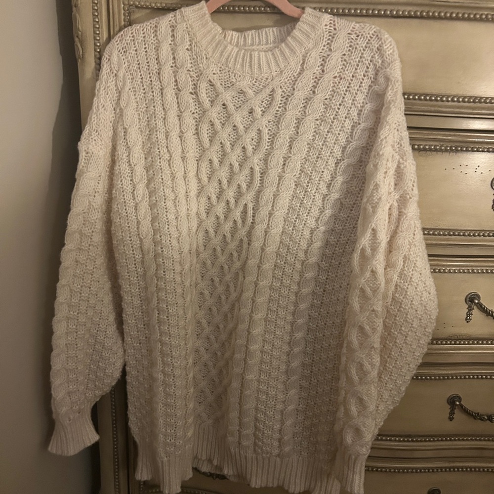 Classic Cable Knit Sweater Dress